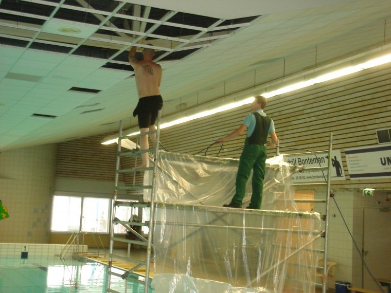 plafond zwembad aannemingsbedrijf